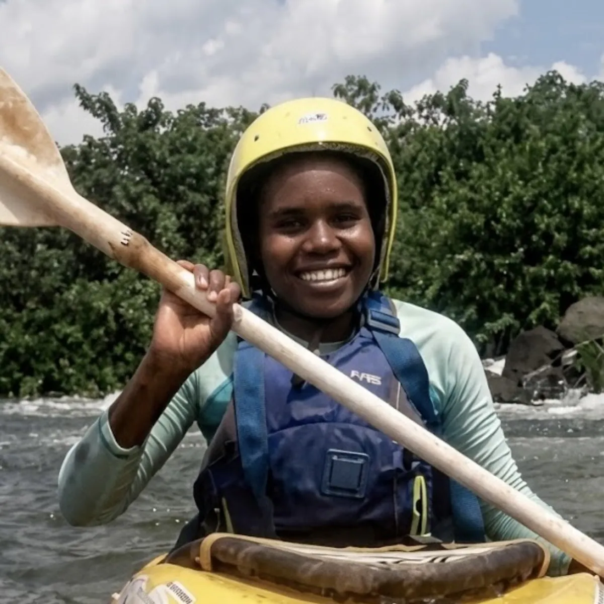 Jackie - Trainee Safety Kayaker learning the ropes