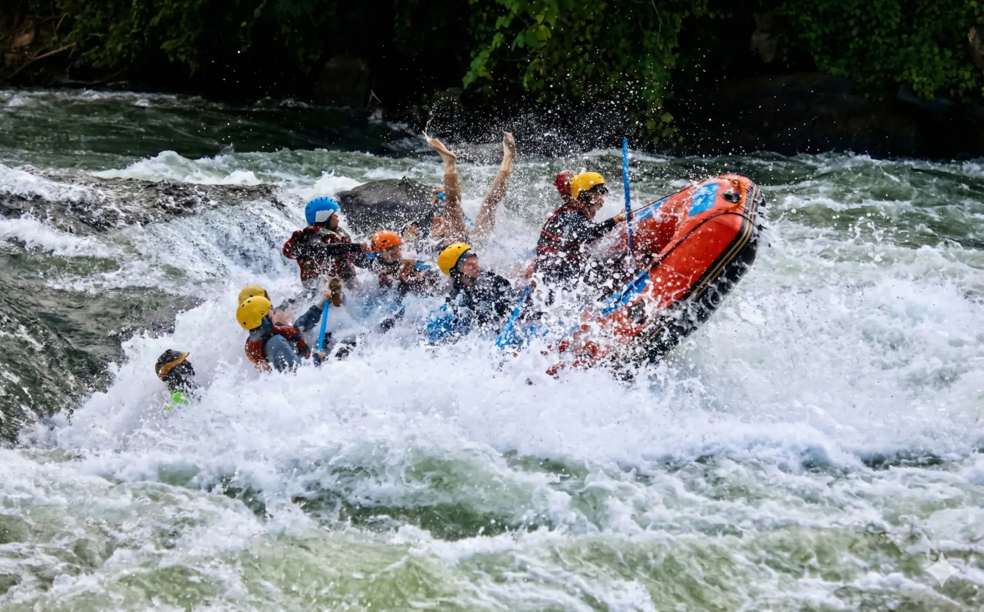 White Nile 泛舟濺水背景